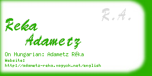 reka adametz business card